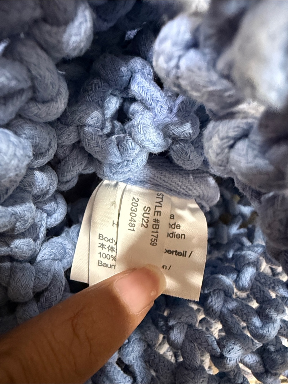 J.Crew Cadiz Hand-Knotted Rope Tote Bag Brilliant Ocean Blue - Picture 5 of 12